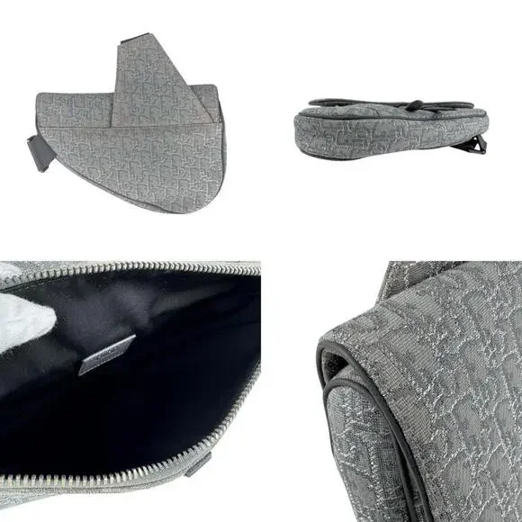 CHRISTIAN DIOR Gray Canvas Shoulder Bag - Picture 3 of 5